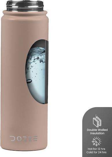Dozze Μπουκάλι Θερμός Ανοξείδωτο BPA Free 620ml Πορτοκαλί με Λαβή