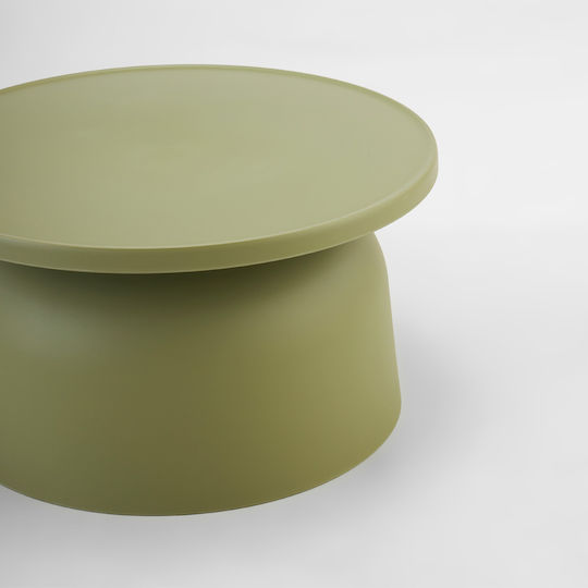 Round Side Table Domi Green M67xL67xH36cm