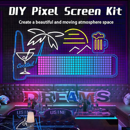 Globostar Matrix Κυλιόμενη Πινακίδα LED Μονής Όψης 32x32cm RGB