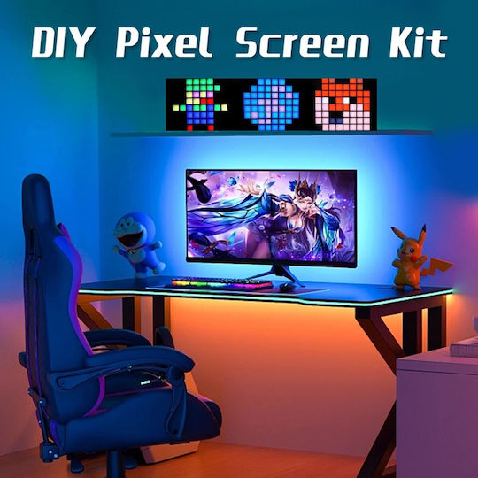 Globostar Matrix Κυλιόμενη Πινακίδα LED Μονής Όψης 32x32cm RGB