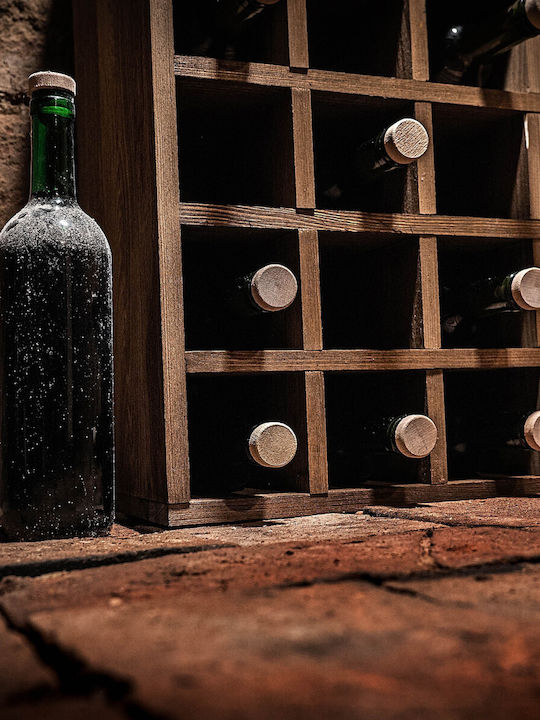 Kadax Free Standing Wooden Wine Rack for 50 Bottles Brown