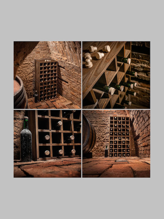 Kadax Free Standing Wooden Wine Rack for 50 Bottles Brown