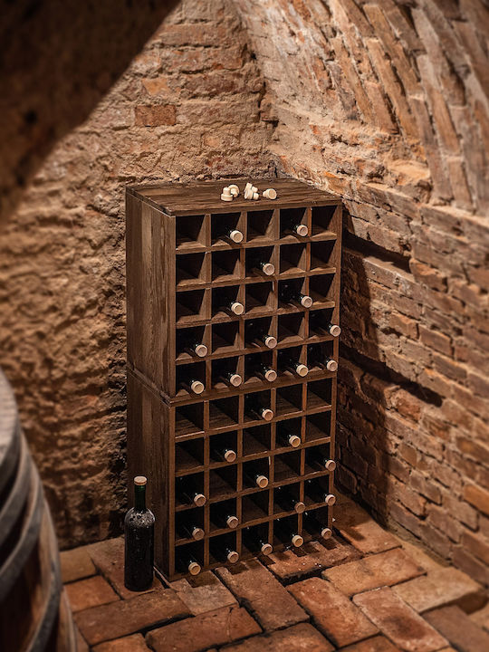 Kadax Free Standing Wooden Wine Rack for 50 Bottles Brown