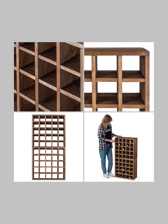 Kadax Free Standing Wooden Wine Rack for 50 Bottles Brown