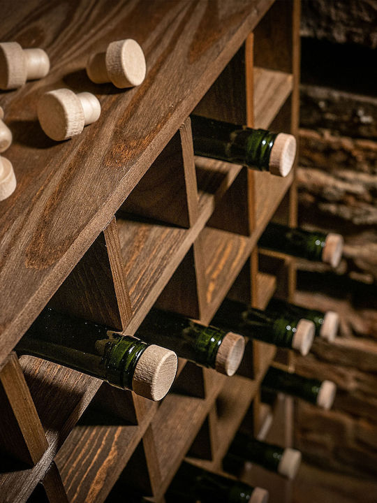Kadax Free Standing Wooden Wine Rack for 50 Bottles Brown