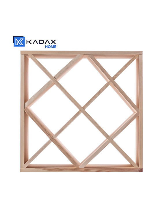 Kadax Επιτραπέζια Μπουκαλοθήκη Ξύλινη για 24 Μπουκάλια Καφέ 52x25.5x52εκ.