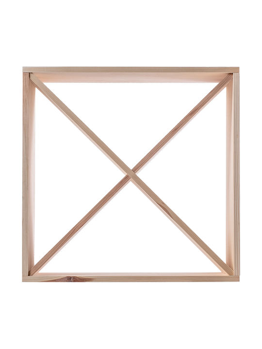 Kadax Tabletop Wooden Wine Rack for 24 Bottles Brown 52x25.5x52cm