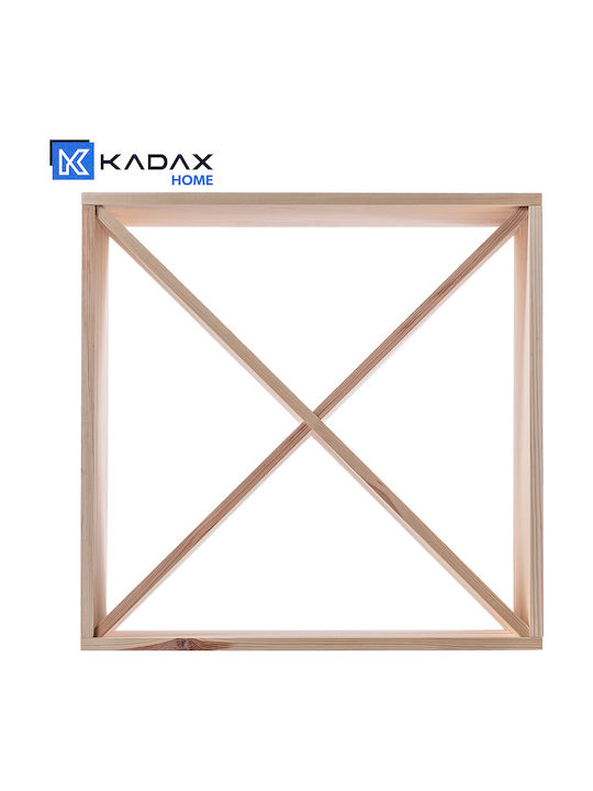 Kadax Tabletop Wooden Wine Rack for 24 Bottles Brown 52x25.5x52cm
