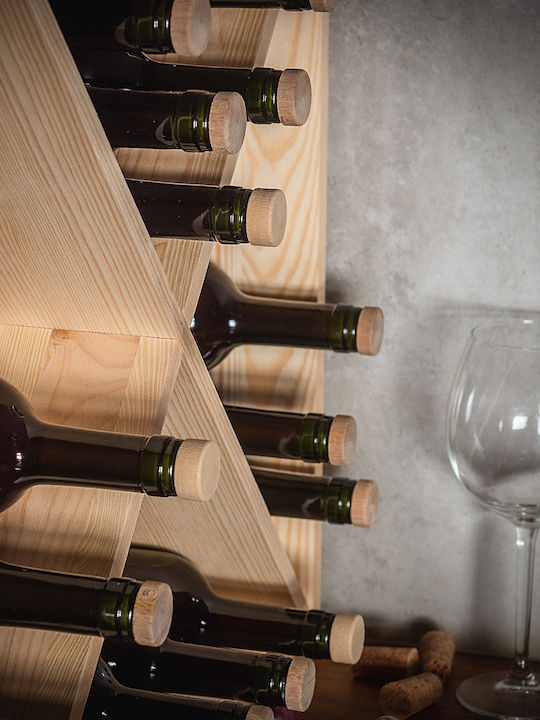 Kadax Tabletop Wooden Wine Rack for 24 Bottles Brown 52x25.5x52cm