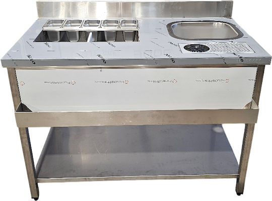 Lappas Μεταλλικό Bar Station με Διαστάσεις 120cmx70cmx85cm