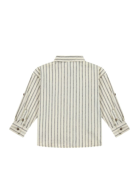 Kids Striped Shirt Off White