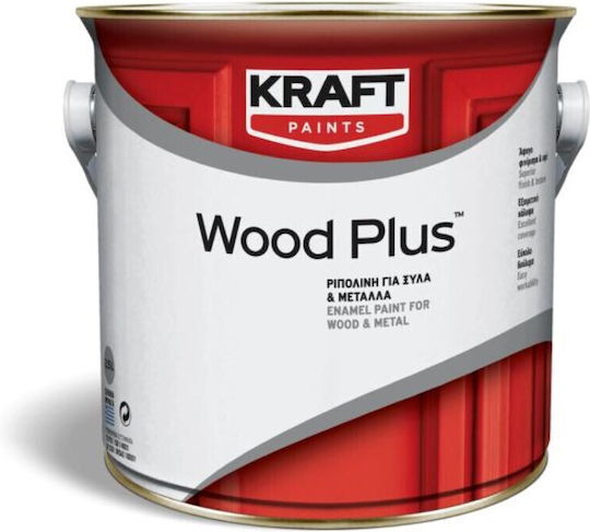 Kraft Ριπολίνη Διαλύτου Plus 2.5lt Λευκό Σατινέ