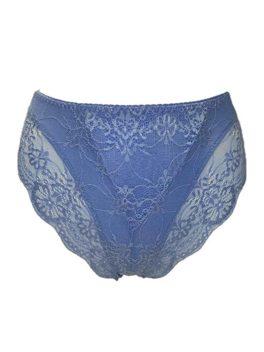 Women's Slip with Lace Light Blue