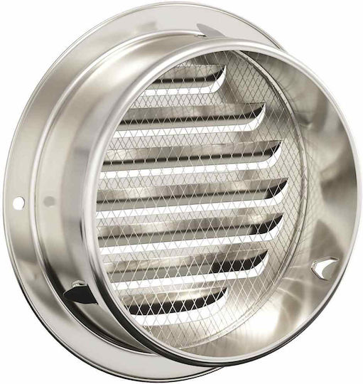 Vidaxl Καπάκια Αερισμού 4 Pcs Ασημί 125 Mm Ανοξείδωτο Ατσάλι