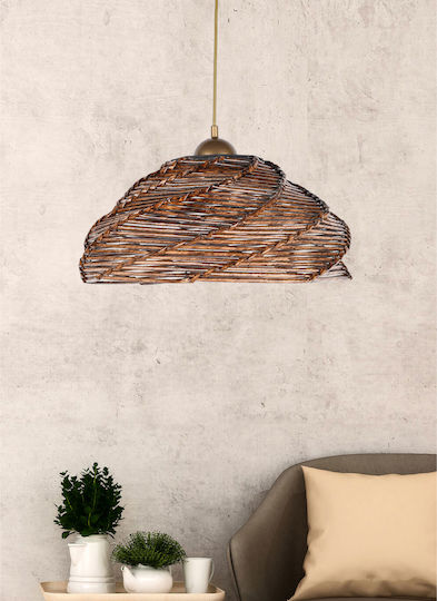 HomeMarkt Ovale Hängelampe Braun 36cm