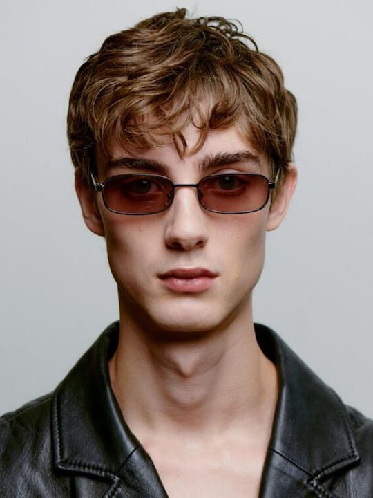 A.Kjaerbede Unisex Sunglasses With Silver Frame And Silver Mirror Lens KL2506-007