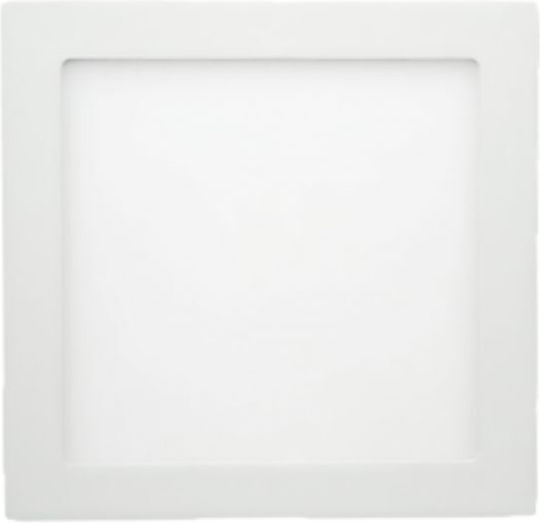 Atman Τετράγωνο Χωνευτό LED Panel 20W με Φυσικό Λευκό Φως 4000K 22x22εκ.