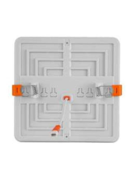 Atman Panel Platz Vertieft LED Panel 18W mit Natürliches Weiß Licht 4000K