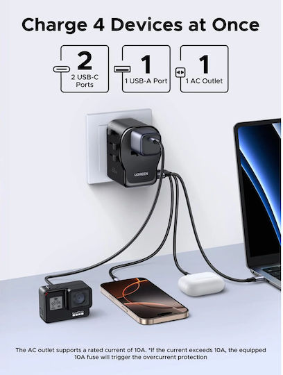 Ugreen Adaptor Priză de la Universal în Universal