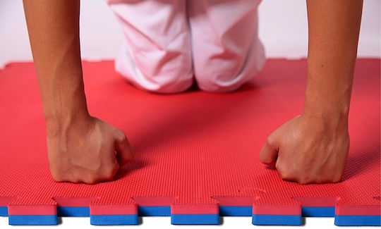Viking Double Sided Red/Blue Puzzle Gym Mat 100x100x2.5cm 1 Piece