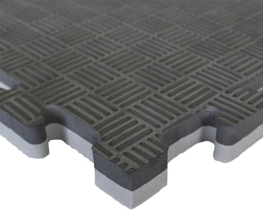 Viking Double Sided Black/Grey Puzzle Gym Mat 100x100x2.5cm 1 Piece
