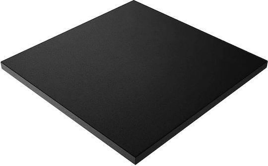 Viking Rubber Gym Exercise Equipment Floor Mat Black 100x100x1cm