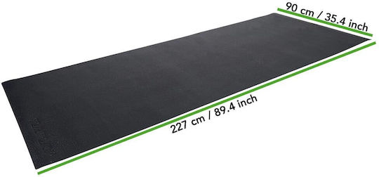 Tunturi Rubber Gym Exercise Equipment Floor Mat Black 227x90x0.4cm