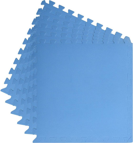 vidaXL EVA Gym Floor Puzzle Tatami Mat Blue 6pcs 60x60x1cm