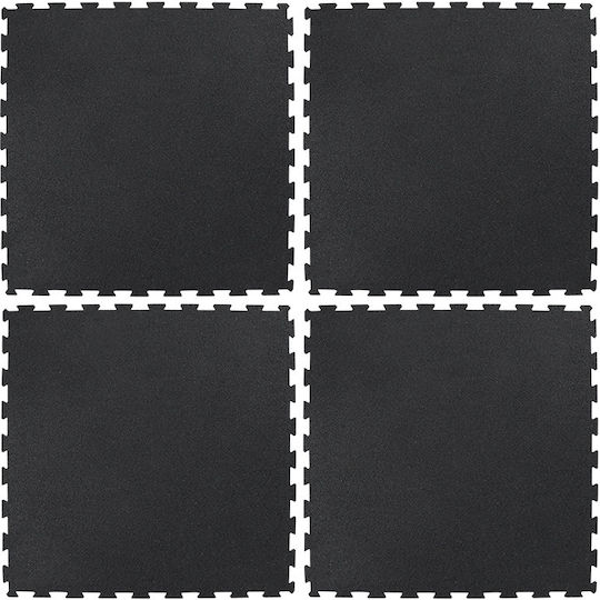 Boden Bodenbelag für Turnhallengeräte Fitnessstudio Schwarz 100x100x1.5cm 1Stück