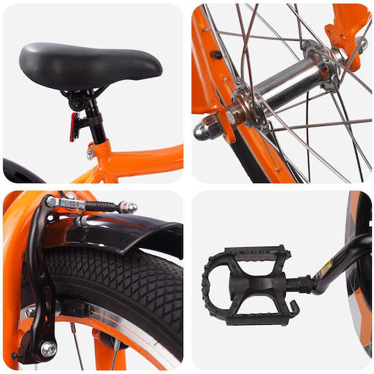 vidaXL 18" Kinderfahrrad BMX Orange