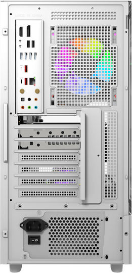 Darkflash DS950 Gaming Mini Tower Computer Case with Side Window White Without Fans
