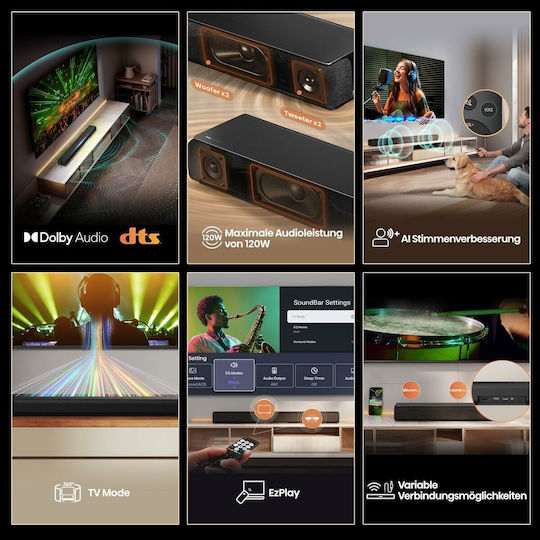 Hisense Soundbar 120W Schwarze HS1000