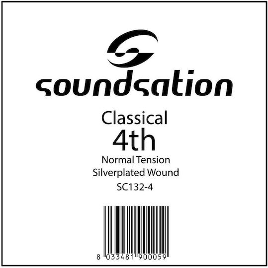 Soundsation Classical Normal Single String Silver Plated Classical Guitar 30" D (Re) 4th