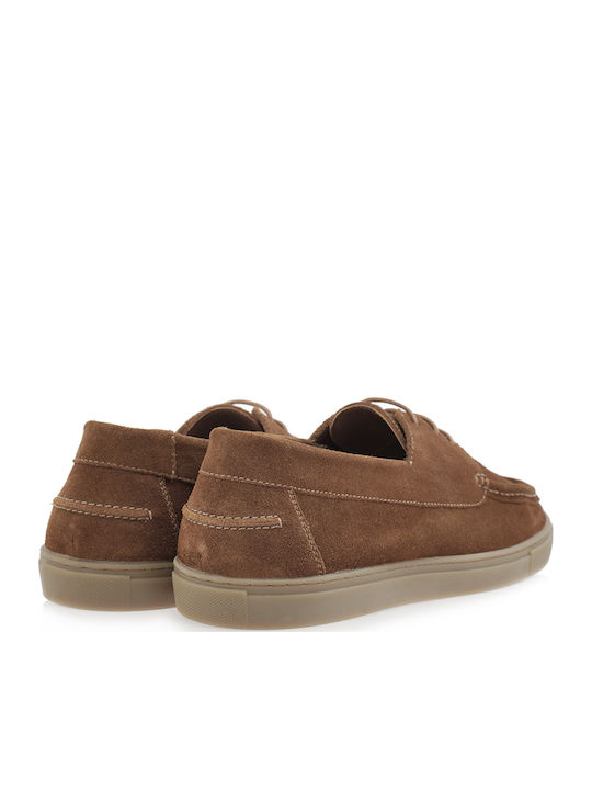 Suede Ανδρικά Μοκασίνια σε Ταμπά Χρώμα