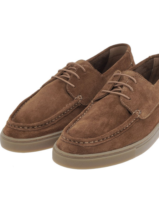Suede Ανδρικά Μοκασίνια σε Ταμπά Χρώμα