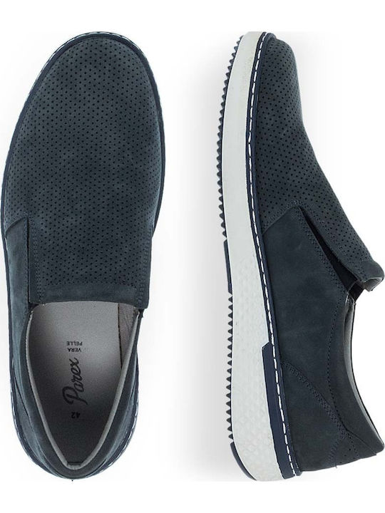 Δερμάτινα Ανδρικά Slip-On Μπλε