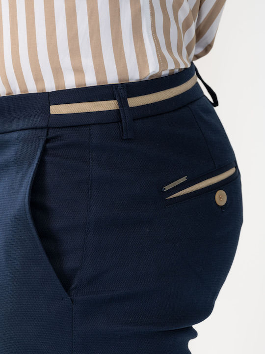 Trousers Chino Elastic in Slim Fit Blue