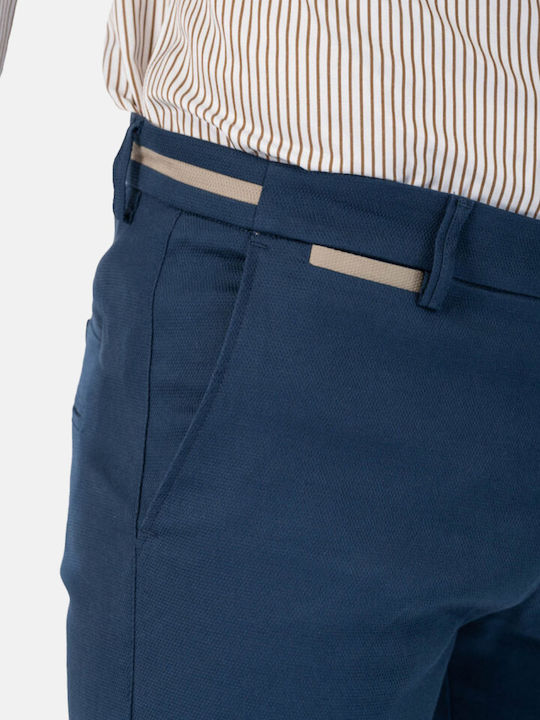 Trousers Chino Elastic in Slim Fit Blue