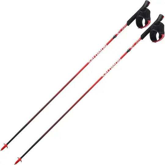Salomon Compact Trekking Poles from Carbon Fiber 2pcs Red