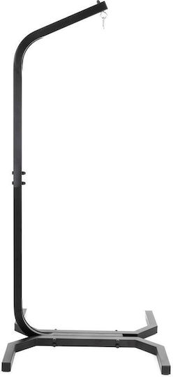 Bază Pentru Leagăn De Grădină Metalică Neagră 92x92x205cm