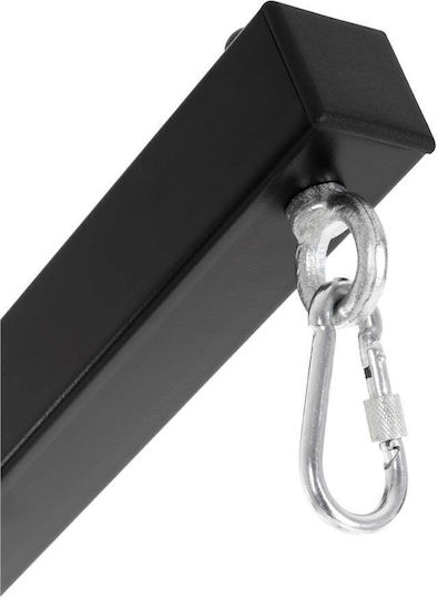 Bază Pentru Leagăn De Grădină Metalică Neagră 92x92x205cm