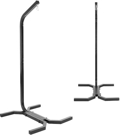 Bază Pentru Leagăn De Grădină Metalică Neagră 92x92x205cm