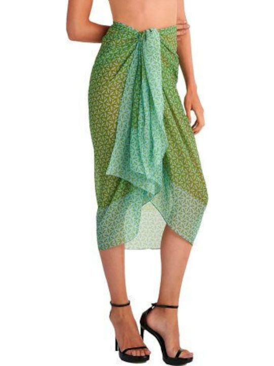 Beachwear Blu4u Portobello Παρεό Θαλάσσης Αέρινο Ύφασμα
