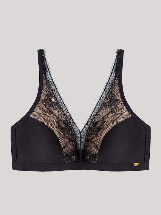 Gisela Μαύρο Bralette Χωρίς Μπανέλες Χωρίς Επένδυση Κωδ 2/10134