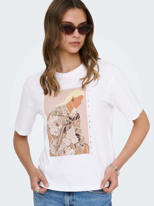 Damen T-shirt Helles Weiß Susan Pulse
