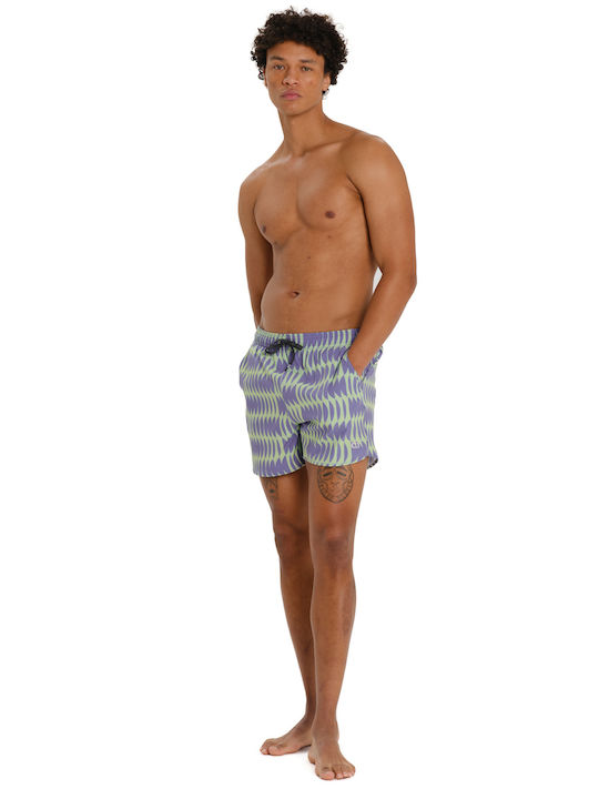 Herren-Bademode Kurze Hosen Mehrfarbig 261.EM504.35-Pr572b-LimetteLila