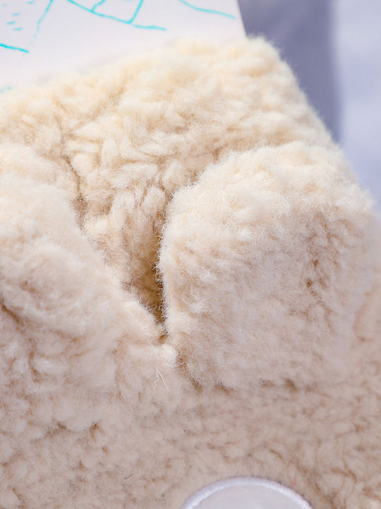 Kids Knitted White Gloves
