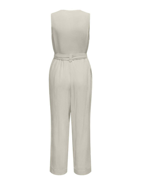 Women's Sleeveless One-piece Suit Ecru
