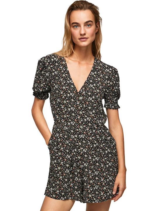 Alida De Damă Mâneca scurta Short întreg Negru