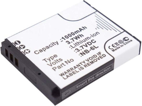Camera Battery Ws Xtreme Power Canon Nb-6l Nb-6lh 8724b001 3.7v 1000mah